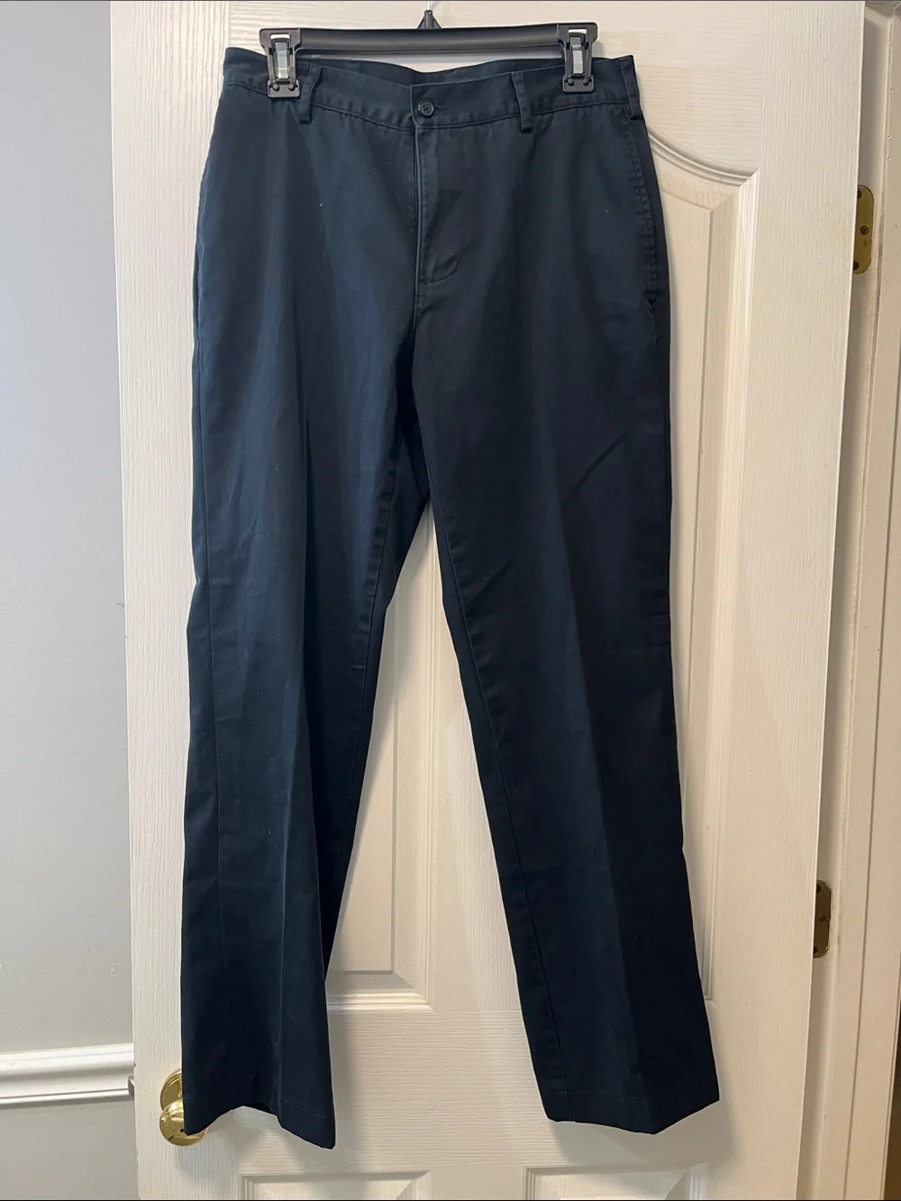 Lands' End Men's Navy Chinos - Straight Fit